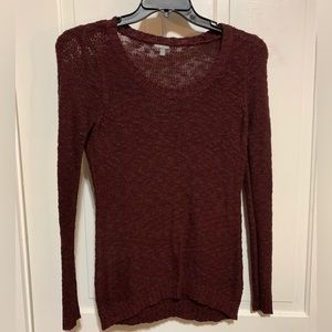 Burgundy Long Sleeve Sweater